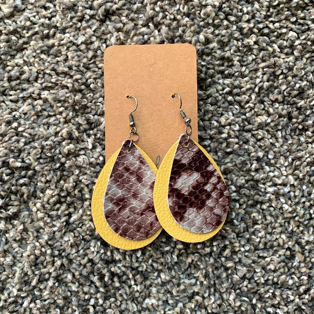 Western leather earrings